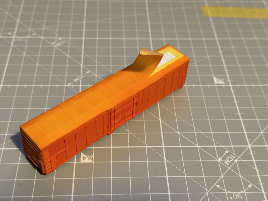 Removing the masking tape