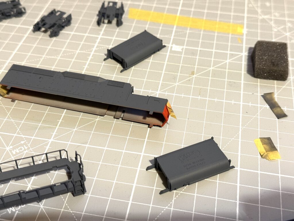 Removing the masking tape