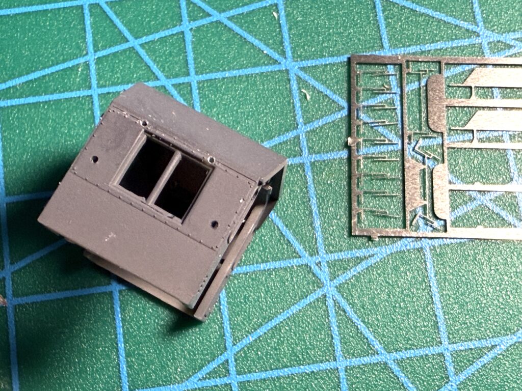 Drilling tiny holes for the sunshades.