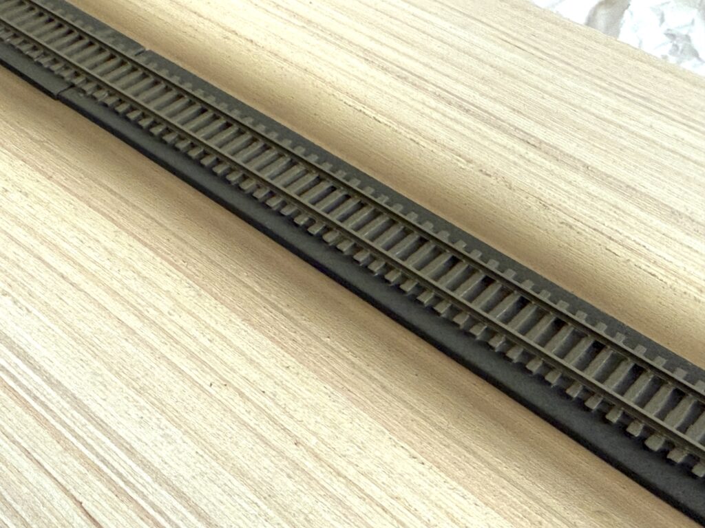 Track painted with an airbrush
