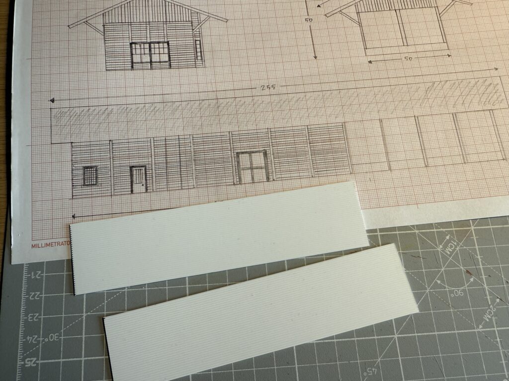Using Evergreen clapboard sheets.