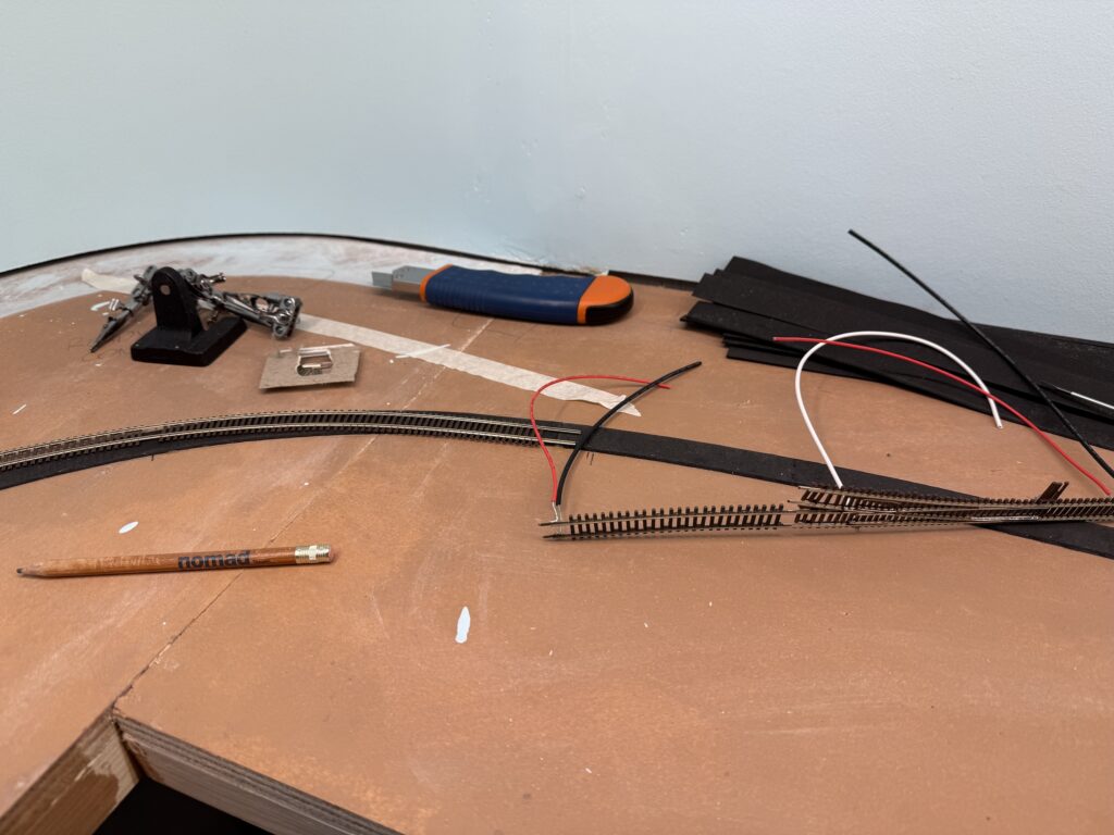 Laying tracks: soldering feeders