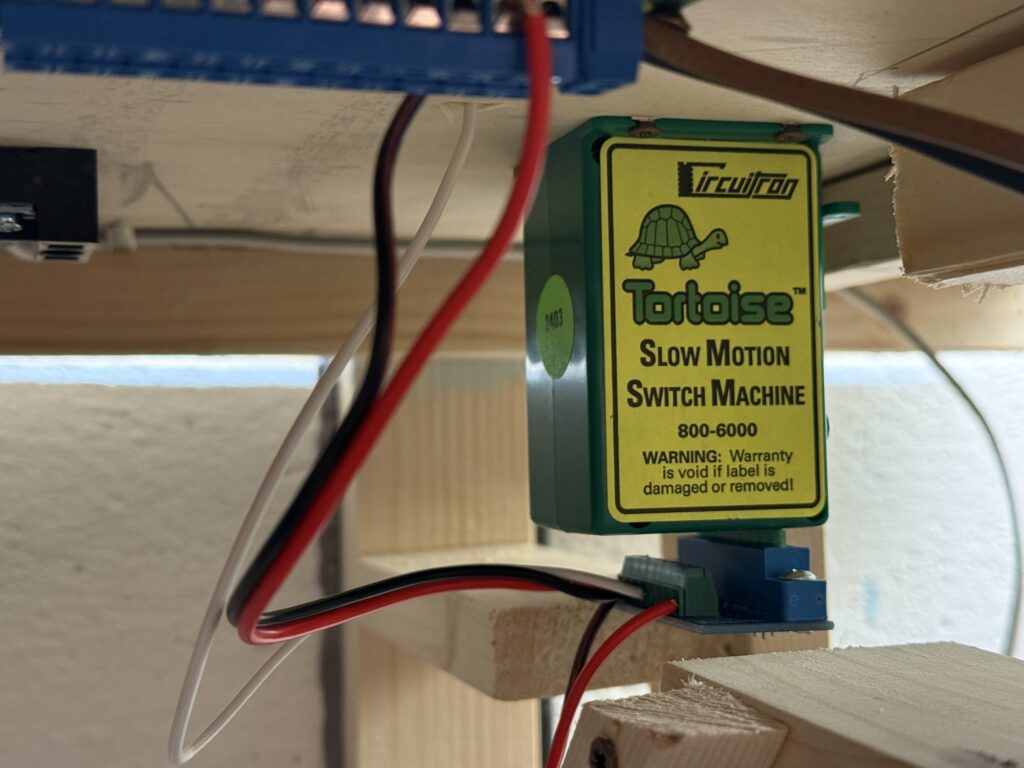Tortoise switch machine installed