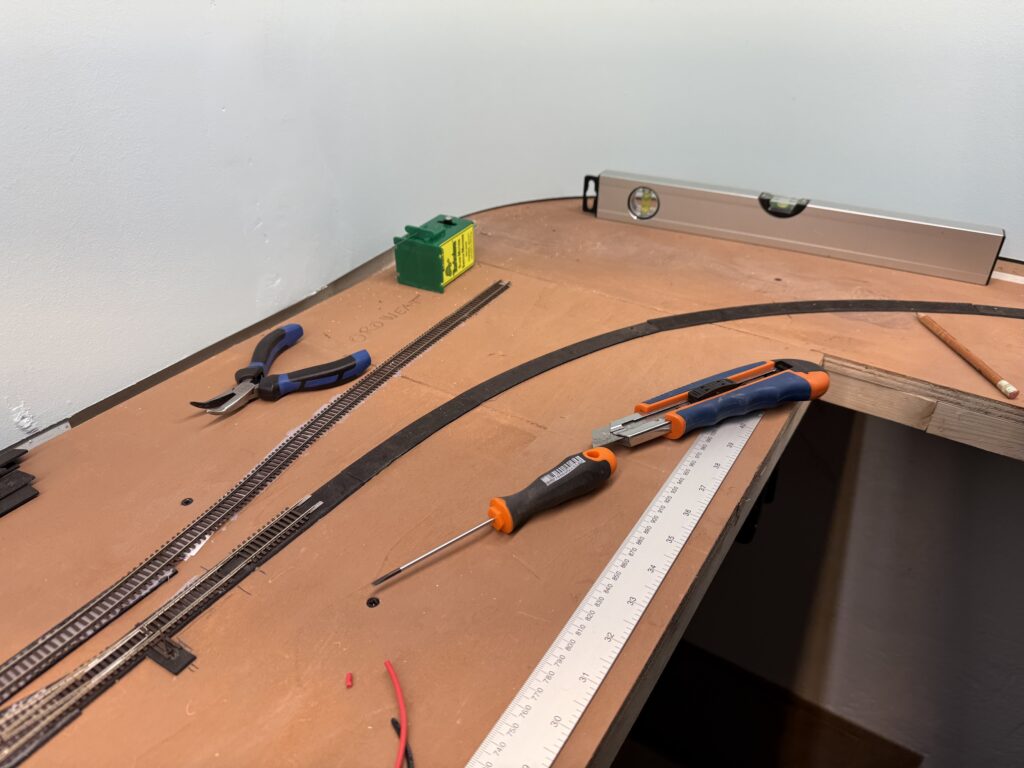 Laying EVA foam roadbed