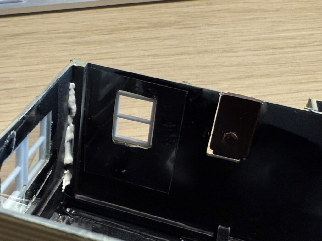 Clear plastic for glass.