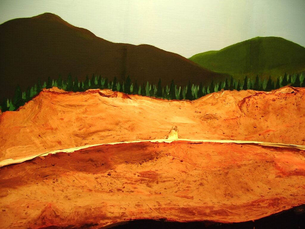 Masking tape covered with plaster of Paris