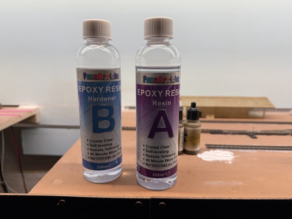 Installing a bridge: 2-part epoxy resin.