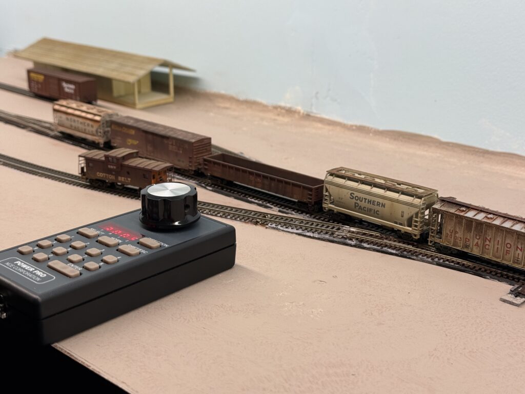 Controlling the train with a NCE throttle.