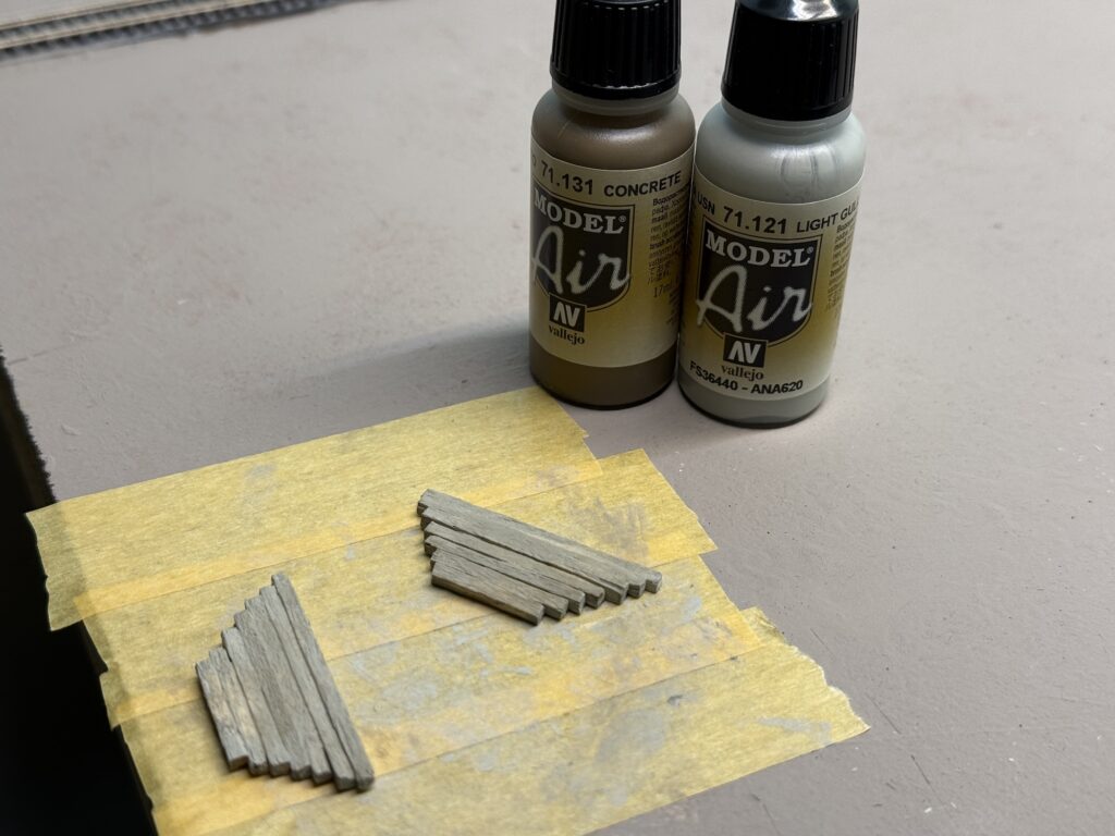 Painting the retaining walls