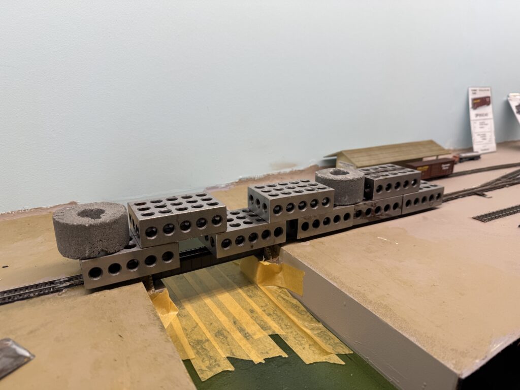 Installing a bridge: trackwork