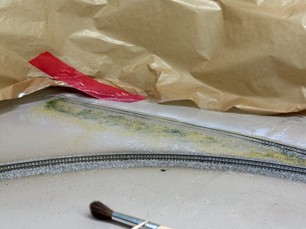 Track buried in dirt