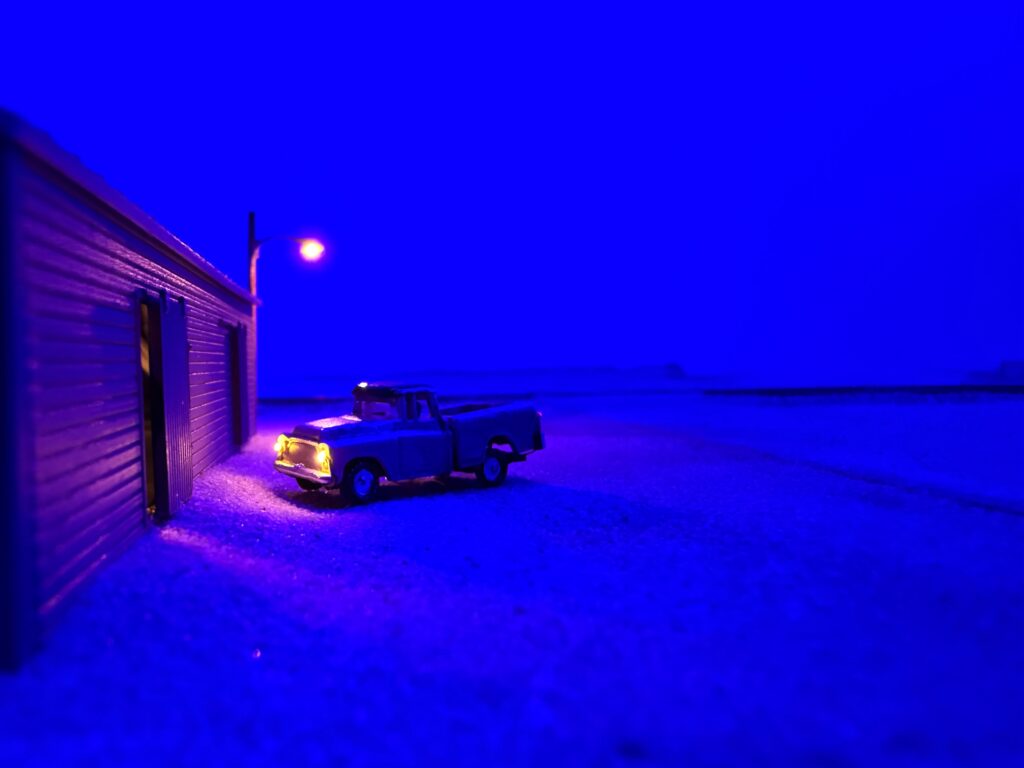 Lighted pick-up truck